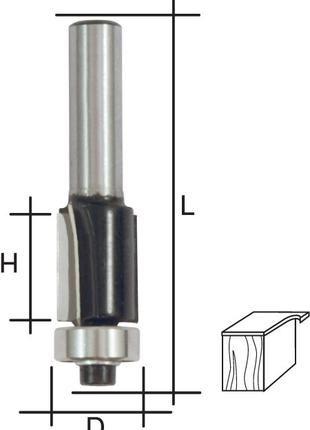 Фреза кромочная прямая ,DxHxL = 8х20х68 мм FIT