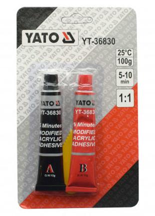 Клей 2-компонентный акриловый YATO: схват-5-10 мин, в тюбиках ...