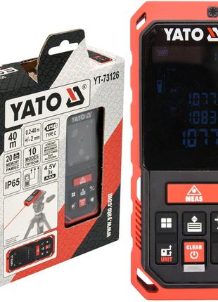 Дальномер лазерный YATO 0.2-40 м 10 режимов (Польша)