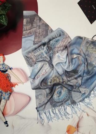 Двухсторонний палантин pashmina original, 100% натуральный каш...