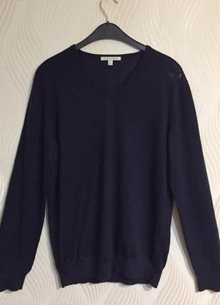 Мужской шерстяной свитер лонгслив термобелье uniqlo шерсть каш...