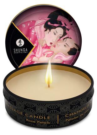 Массажная свеча Shunga MINI MASSAGE CANDLE - Rose Petals