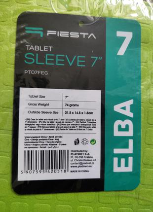 Чехол для планшета на молнии fiesta tablet sleeve 7 дюймов elba