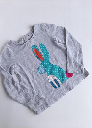 Реглан на девочку 4-6 лет, футболка с длинным рукавом