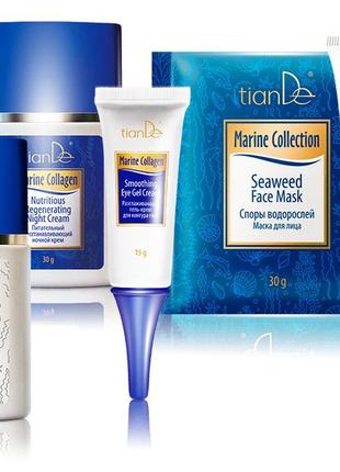 Морской коллаген серия ухода за кожей лица Marine Collagen TianDe