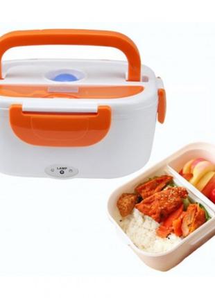 Ланч-бокс с подогревом для авто Electric Lunch Box 12V Оранжевый