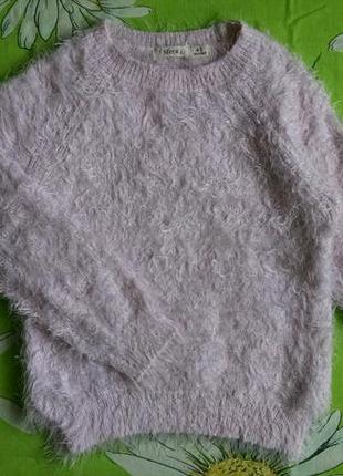 Красивый свитер-травка для девочки 4-5 лет