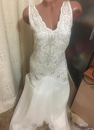 Шикарное свадебное фирменное платье frock and frill от asos