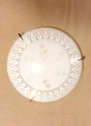 Потолочный светильник на 2 лампы --- стекло --- диаметр 34 см