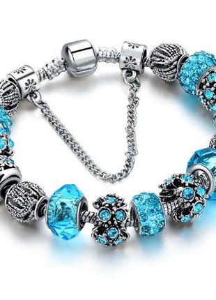 Женский браслет на руку Primolux Sharm c шармами - Blue
