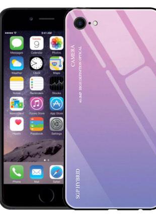 Чехол бампер Primo Gradient Glass для Apple iPhone 6 / 6s - Pink