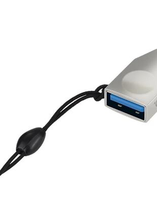 Адаптер Hoco UA9 OTG переходник USB 3.0 Type-C to USB - Silver