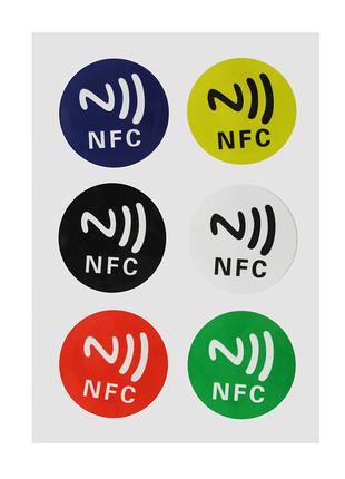 NFC метки NTAG 213 наклейки 6 штук