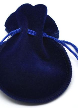 Подарочный бархатный мешочек Round - Blue