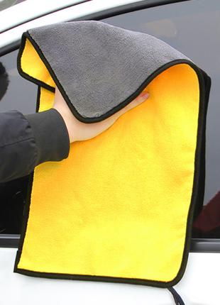 Рушник Primo з мікрофібри для автомобіля 30x60 см - Gray&Yellow
