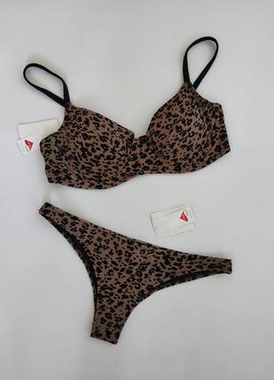 Раздельный тигровый купальник c&a eu 38 (м) 80в, 85b
