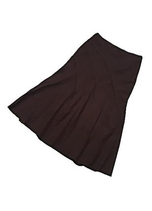 Льняная юбка bhs шоколадного цвета, лён и вискоза, пот 39-40, ...