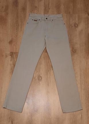 Мужские джинсы wrangler оригинал лето бежевый размер 30-32