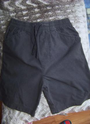 Черные котоновые детские шорты adams 6 лет 115 см