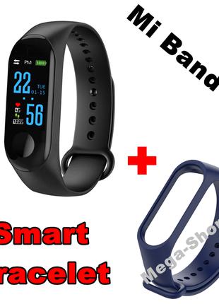 Фитнес браслет трекер Mi Band M3 зарядка USB, женские мужские ...