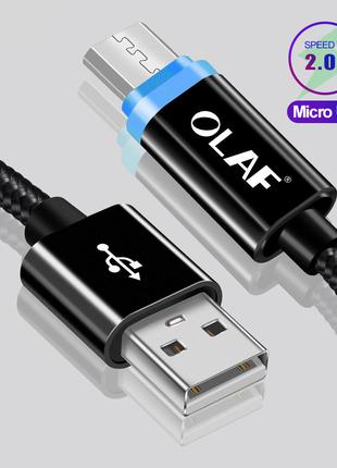 Кабель для заряджання телефону планшета USB - micro USB 1м. За...