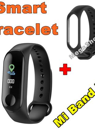 Фитнес браслет трекер Mi Band M3 штекер зарядка, женские мужск...