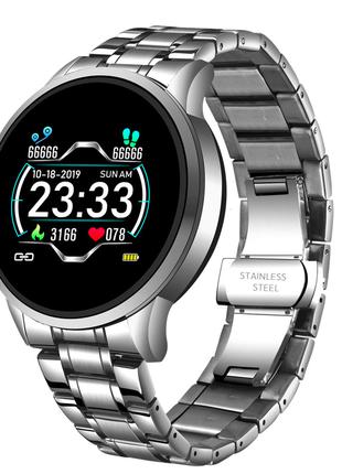 Мужские умные смарт часы Smart Watch HS-B28-HF Серебристые. Фи...
