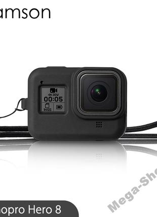 Силиконовый защитный чехол для гопро GoPro Hero 8 Black + реме...