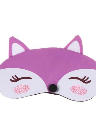 Удобная маска для сна "Лисичка фиолетовая" Повязка на глаза де...