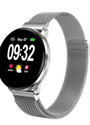 Сенсорные умные смарт часы Smart Watch CF68 Серебристые с тоно...