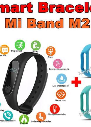 Фітнес браслет трекер Mi Band M2 з тонометром, жіночі чоловічі...