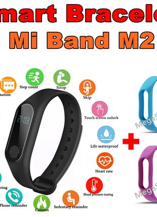 Фітнес браслет трекер Mi Band M2 з тонометром, жіночі чоловічі...