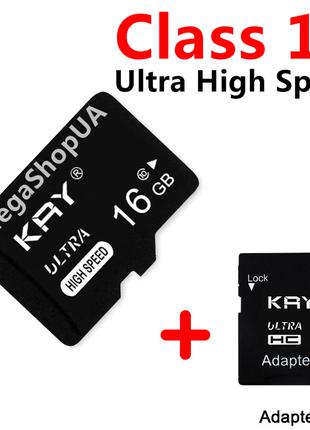 Карта пам'яті, флешка MicroSD 16GB Class 10+ SD Adapter мікро ...