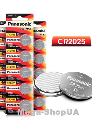 Батарейка литиевая Panasonic / CR2025 / 3V. Батарейка панасони...