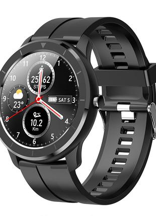 Мужские сенсорные умные смарт часы Smart Watch T6Y11 Черные. Ф...