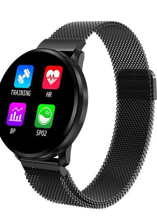 Сенсорные умные смарт часы Smart Watch CF68 Черные с тонометро...