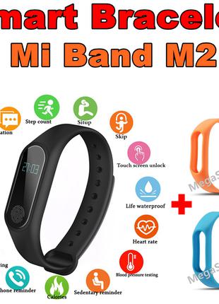 Фітнес браслет трекер Mi Band M2 з тонометром, жіночі чоловічі...