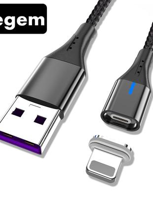 Магнітний кабель для швидкого заряджання USB - Lightning 2 мет...