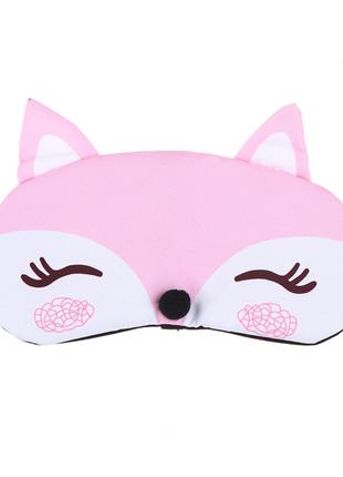 Удобная маска для сна "Лисичка розовая" Повязка на глаза детск...