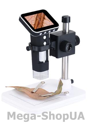 Микроскоп цифровой электронный 600Х с монитором 3.5" для наблю...