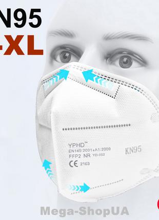 Респиратор KN95 / FFP2 L-XL. Многоразовая маска для лица. Маск...