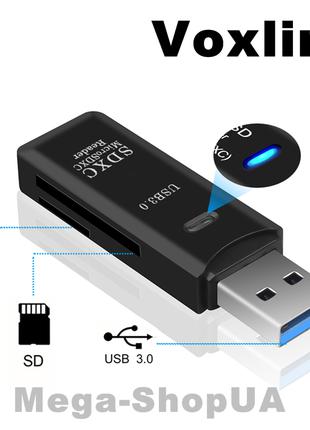 Внешний кард-ридер USB 3.0 для MicroSD и SD. Картридер считыва...