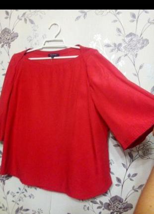 Красная блуза из купро 44 размер