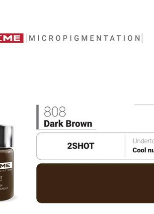 Пигменты для татуажа Doreme 808 Dark Brown Doreme 2Shot Pigments