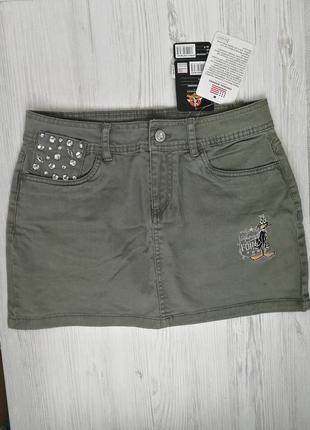 Брендовая джинсовая  мини юбка original marines италия бренд о...