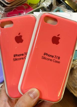 Оригинальный чехол Silicone Case на iPhone 7 светло-розового ц...