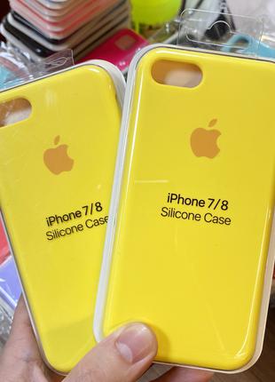Оригинальный чехол Silicone Case на iPhone 7 желтого цвета