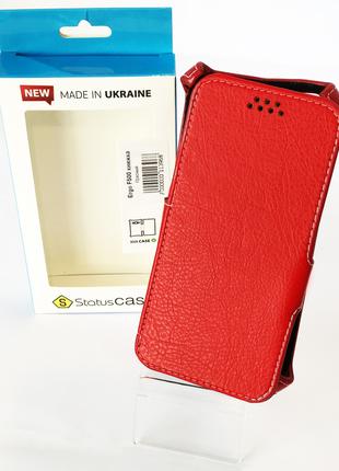 Чехол-книжка на телефон Ergo F500 красного цвета
