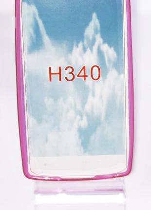 Силиконовый чехол на LG H340/Leon розового цвета