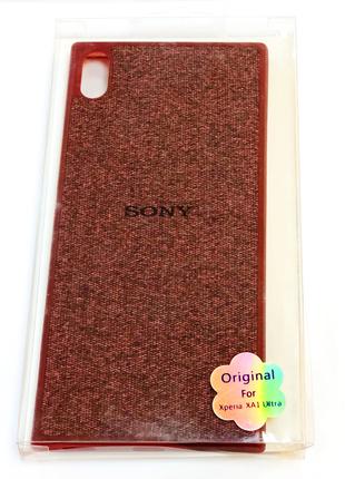 Силиконовый чехол Beautiful на Sony XA1 Ultra бордового цвета